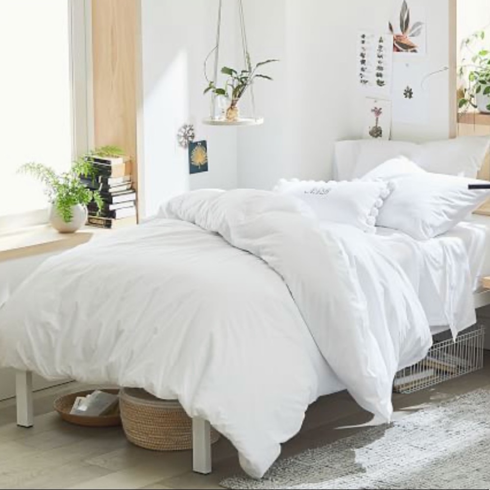 POTTERY BARN TEEN SET OF 2 Classic Organic Duvet Covers in Blush Size Twin - Picture 3 of 6